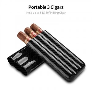 Cigar tube portable retro carbon fiber cigar tube_ (9)